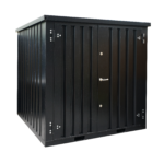 2 x 2 FOCO Container Doppeltür kurze Seite Schwarz RAL 9005