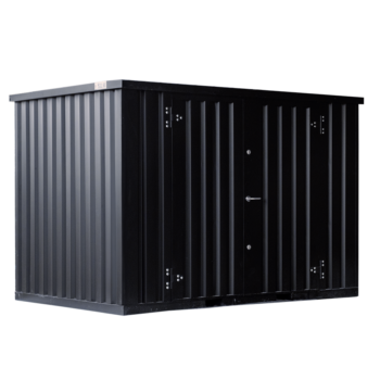 3 x 2 FOCO Container Doppeltür lange Seite Schwarz RAL 9005
