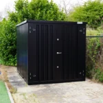 3 x 2 FOCO Container Doppeltür kurze Seite Schwarz RAL 9005
