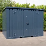 3 x 2 FOCO Container Doppeltür lange Seite Schwarz RAL 9005