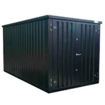 4 x 2 FOCO Container Doppeltür kurze Seite Schwarz RAL 9005