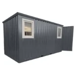 4 x 2 FOCO Container Einzeltür kurze Seite Fenster Anthrazit RAL 7016