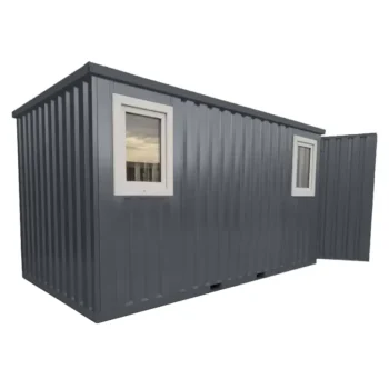 4 x 2 FOCO Container Einzeltür kurze Seite Fenster Anthrazit RAL 7016