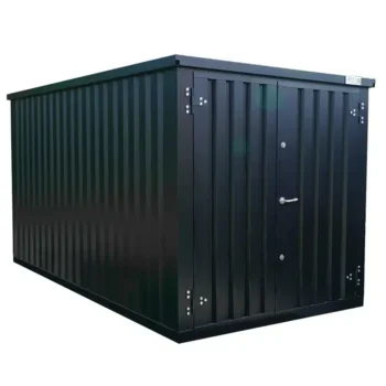 4 x 2 FOCO Container Einzeltür kurze Seite Schwarz RAL 9005