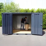 4 x 2 FOCO Container Doppeltür lange Seite Anthrazit RAL 7016