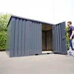 4 x 2 FOCO Container Doppeltür lange Seite Anthrazit RAL 7016