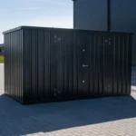 4 x 2 FOCO Container Doppeltür lange Seite Schwarz RAL 9005