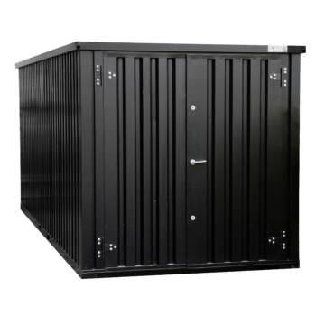 6 x 2 FOCO Container Doppeltür kurze Seite Schwarz RAL 9005
