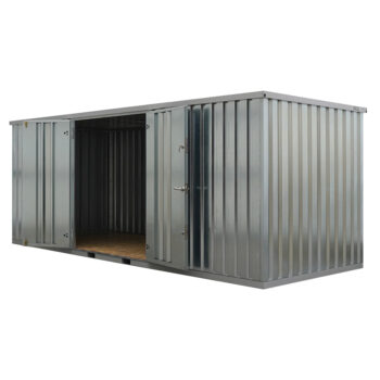 6x2 galvanised container ddl open