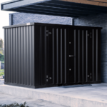3 x 2 FOCO Container Doppeltür lange Seite Schwarz RAL 9005