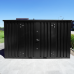 4 x 2 FOCO Container Doppeltür lange Seite Schwarz RAL 9005