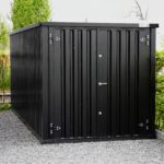 6 x 2 FOCO Container Doppeltür kurze Seite Schwarz RAL 9005