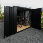 6 x 2 FOCO Container Doppeltür kurze Seite Schwarz RAL 9005